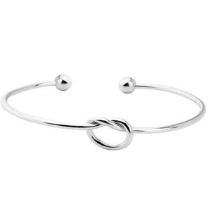 Silver Knot Bangle Bracelet